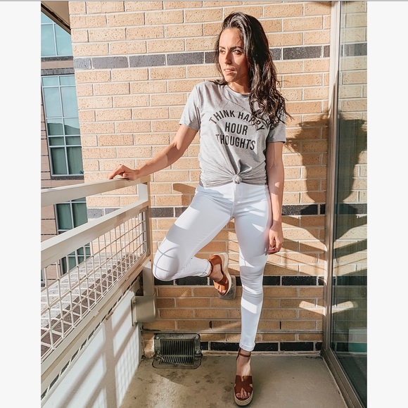 Think Happy Hour Thoughts Tee - Picture 2 of 5